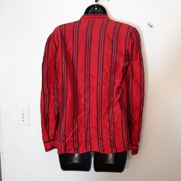 Levante silk striped button down blouse - Picture 4 of 4